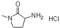 3-氨基-1-甲基-2-吡咯烷酮盐酸盐分子结构 (CAS 1274891-78-9)