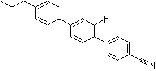 2'-氟-4''-丙基-[1,1':4',1''-三联苯]-4-甲腈分子结构 (CAS 127523-43-7)