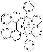 [(S)-(-)-2,2'-双(二苯基膦)-1,1'-联萘]二氯化钯分子结构 (CAS 127593-28-6)