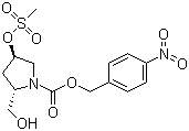 structure of CAS# 127626-37-3, (2S,4R)-2-羟甲基-4-甲磺酰氧基-1-吡咯烷羧酸 (4-硝基苯基)甲基酯