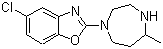 5-Chloro-2-(hexahydro-5-methyl-1H-1,4-diazepin-1-yl)benzoxazole molecular structure (CAS 1276666-13-7)