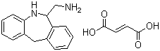 structure of CAS# 127785-96-0, 6-Aminomethyl-6,11-dihydro-5H-dibenz[b,e]azepine (E)-2-butenedioate