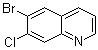 6-溴-7-氯喹啉分子结构 (CAS 127827-54-7)