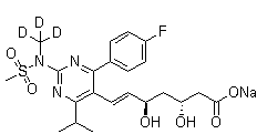 三氘代瑞舒伐他汀分子结构 (CAS 1279031-70-7)