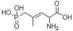 structure of CAS# 127910-31-0, (3E)-2-Amino-4-methyl-5-phosphono-3-pentenoic acid