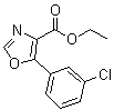 5-(3-氯苯基)-4-恶唑羧酸乙酯分子结构 (CAS 127919-27-1)