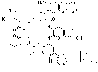 兰瑞肽乙酸盐分子结构 (CAS 127984-74-1)