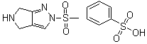 2,4,5,6-四氢-2-(甲基磺酰基)吡咯并[3,4-c]吡唑苯磺酸盐分子结构 (CAS 1280210-80-1)