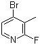 structure of CAS# 128071-79-4, 4-溴-2-氟-3-甲基吡啶