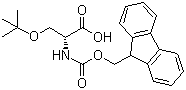 Fmoc-O-叔丁基-D-丝氨酸分子结构 (CAS 128107-47-1)