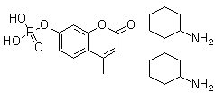 4-甲基-7-(磷酰氧基)-2H-1-苯并吡喃-2-酮二(环己胺)盐分子结构 (CAS 128218-53-1)