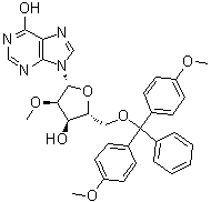 5'-O-[二(4-甲氧基苯基)苯基甲基]-2'-O-甲基肌苷分子结构 (CAS 128219-84-1)