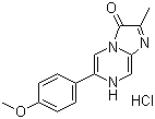 structure of CAS# 128322-44-1, 6-(4-甲氧基苯基)-2-甲基-3,7-二氢咪唑并[1,2-a]吡嗪-3(7H)-酮盐酸盐