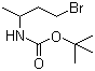 (3-溴-1-甲基丙基)氨基甲酸叔丁酯分子结构 (CAS 128412-15-7)