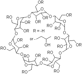 structure of CAS# 128446-35-5, Hydroxypropyl-beta-cyclodextrin