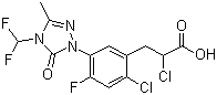 氟唑草酮分子结构 (CAS 128621-72-7)