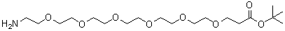 21-氨基-4,7,10,13,16,19-六氧杂二十一烷酸叔丁酯分子结构 (CAS 1286281-32-0)