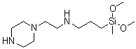 N-[3-(二甲氧基甲基硅烷基)丙基]-1-哌嗪乙胺分子结构 (CAS 128644-51-9)