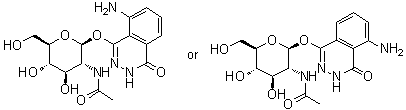 CAS # 128879-80-1, o-Aminophthalylhydrazido-N-acetyl-beta-D-glucosaminide, 4-[[2-(Acetylamino)-2-deoxy-beta-D-glucopyranosyl]oxy]-5(or 8)-amino-1(2H)-phthalazinone