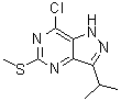 7-Chloro-3-(1-methylethyl)-5-(methylthio)-1H-pyrazolo[4,3-d]pyrimidine molecular structure (CAS 1289139-31-6)