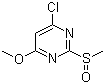 CAS 登录号：1289385-30-3, 4-氯-6-甲氧基-2-(甲亚磺酰基)嘧啶