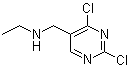 2,4-二氯-N-乙基-5-嘧啶甲胺分子结构 (CAS 1289386-18-0)