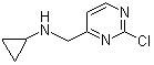 2-氯-N-环丙基-4-嘧啶甲胺分子结构 (CAS 1289386-31-7)