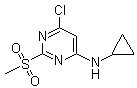 structure of CAS# 1289388-38-0, 6-Chloro-N-cyclopropyl-2-(methylsulfonyl)-4-pyrimidinamine