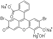 structure of CAS# 129-16-8, 红汞