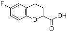 6-氟-3,4-二氢-2H-苯并吡喃-2-甲酸分子结构 (CAS 129050-20-0)