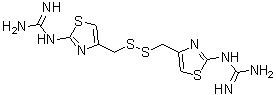structure of CAS# 129083-44-9, N,N'''-[亚二硫基二(亚甲基-4,2-噻唑二基)]二胍
