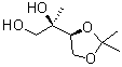 (2R)-2-[(4S)-2,2-二甲基-1,3-二氧戊环-4-基]-1,2-丙二醇分子结构 (CAS 129141-48-6)