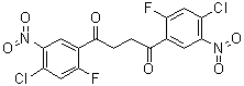 1,4-双(4-氯-2-氟-5-硝基苯基)丁烷-1,4-二酮分子结构 (CAS 1292836-19-1)