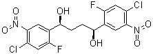 structure of CAS# 1292836-20-4, (1S,4S)-1,4-二(4-氯-2-氟-5-硝基苯基)-1,4-丁二醇
