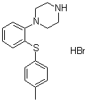 1-[2-[(4-甲基苯基)硫基]苯基]哌嗪氢溴酸盐分子结构 (CAS 1293343-89-1)