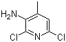 structure of CAS# 129432-25-3, 2,6-二氯-4-甲基-3-氨基吡啶