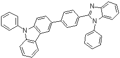 9-苯基-3-[4-(1-苯基-1H-苯并咪唑-2-基)苯基]-9H-咔唑分子结构 (CAS 1294411-24-7)