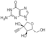 2'-C-乙炔基鸟苷分子结构 (CAS 1294506-46-9)