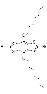 structure of CAS# 1294515-75-5, 2,6-二溴-4,8-二(辛氧基)苯并[1,2-b:4,5-b']二噻吩