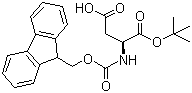 structure of CAS# 129460-09-9, 芴甲氧羰基-L-天冬氨酸-1-叔丁酯