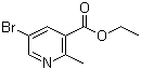 5-溴-2-甲基-3-吡啶羧酸乙酯分子结构 (CAS 129477-21-0)