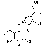 structure of CAS# 129499-78-1, 2-O-alpha-D-吡喃葡萄糖基-L-抗坏血酸