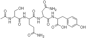 CAS # 129521-68-2, Acetyl-serinyl-glutaminyl-asparaginyl-tyrosine, Ac-Ser-Gln-Asn-Tyr-OH