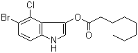 5-溴-4-氯-1H-吲哚-3-基辛酸酯分子结构 (CAS 129541-42-0)