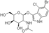 5-溴-4-氯-3-吲哚基-N-乙酰-beta-D-氨基半乳糖苷分子结构 (CAS 129572-48-1)