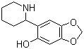 6-(2-哌啶基)-1,3-苯并二恶茂-5-醇分子结构 (CAS 1296674-30-0)