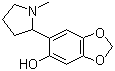 6-(1-甲基-2-吡咯烷基)-1,3-苯并二恶茂-5-醇分子结构 (CAS 1296674-47-9)