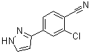 2-氯-4-(1H-吡唑-3-基)苯甲腈分子结构 (CAS 1297537-37-1)