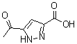 5-乙酰基-1H-吡唑-3-羧酸分子结构 (CAS 1297537-45-1)