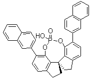 (11aR)-10,11,12,13-四氢-5-羟基-3,7-二-2-萘基-二茚并[7,1-de:1',7'-fg][1,3,2]二氧磷杂八环-5-氧化物分子结构 (CAS 1297613-74-1)